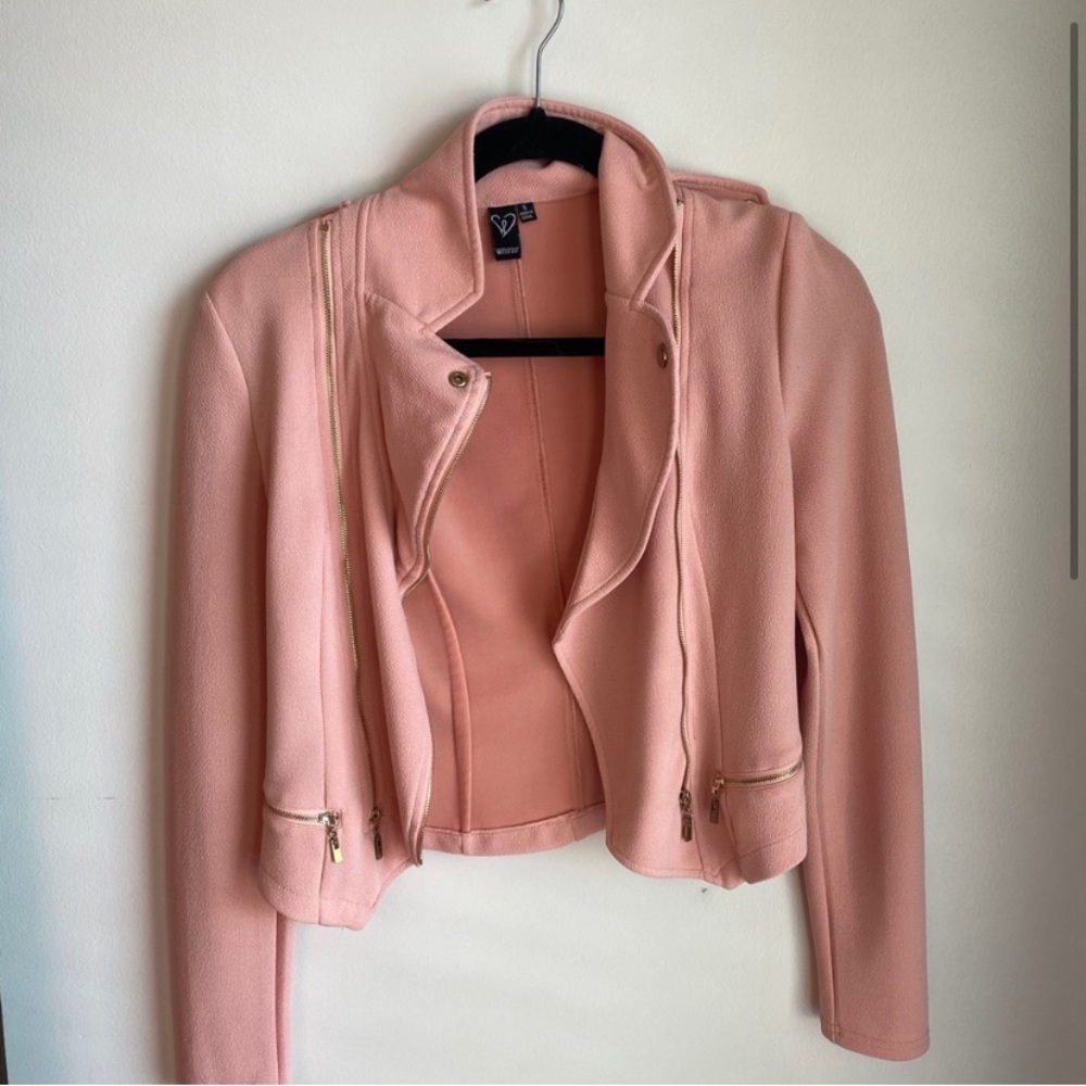 Baby pink blazer jacket